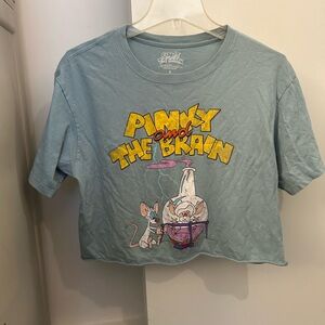 Pinky and brain size large crop top